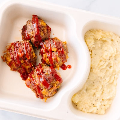 BBQ Cheddar Meatloaves and Mashed Potatoes Power Pack