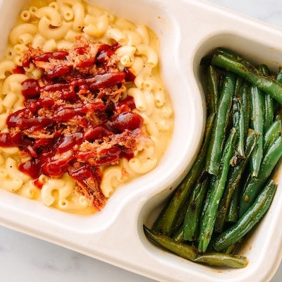 Pork Butt Mac and Cheese and Green Beans Power Pack