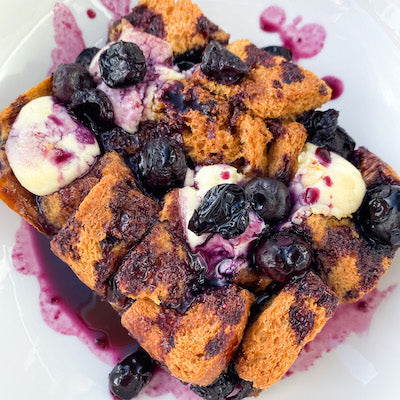 Blueberry Cream Cheese French Toast Casserole